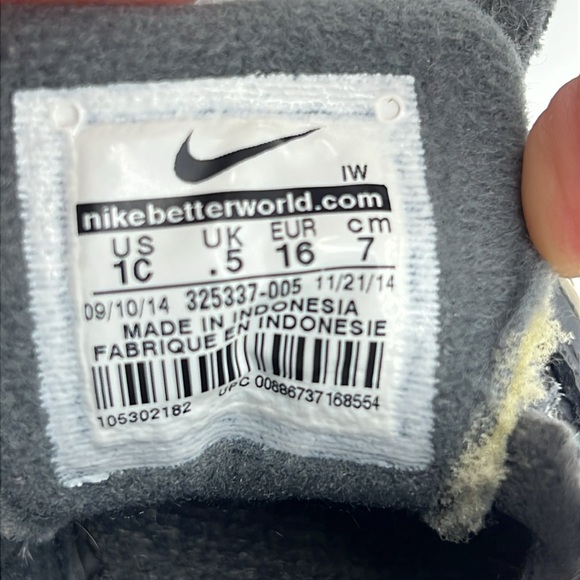 Baby Nike Force 1 Size 1C Grey/White 325331-005 - Picture 8 of 8